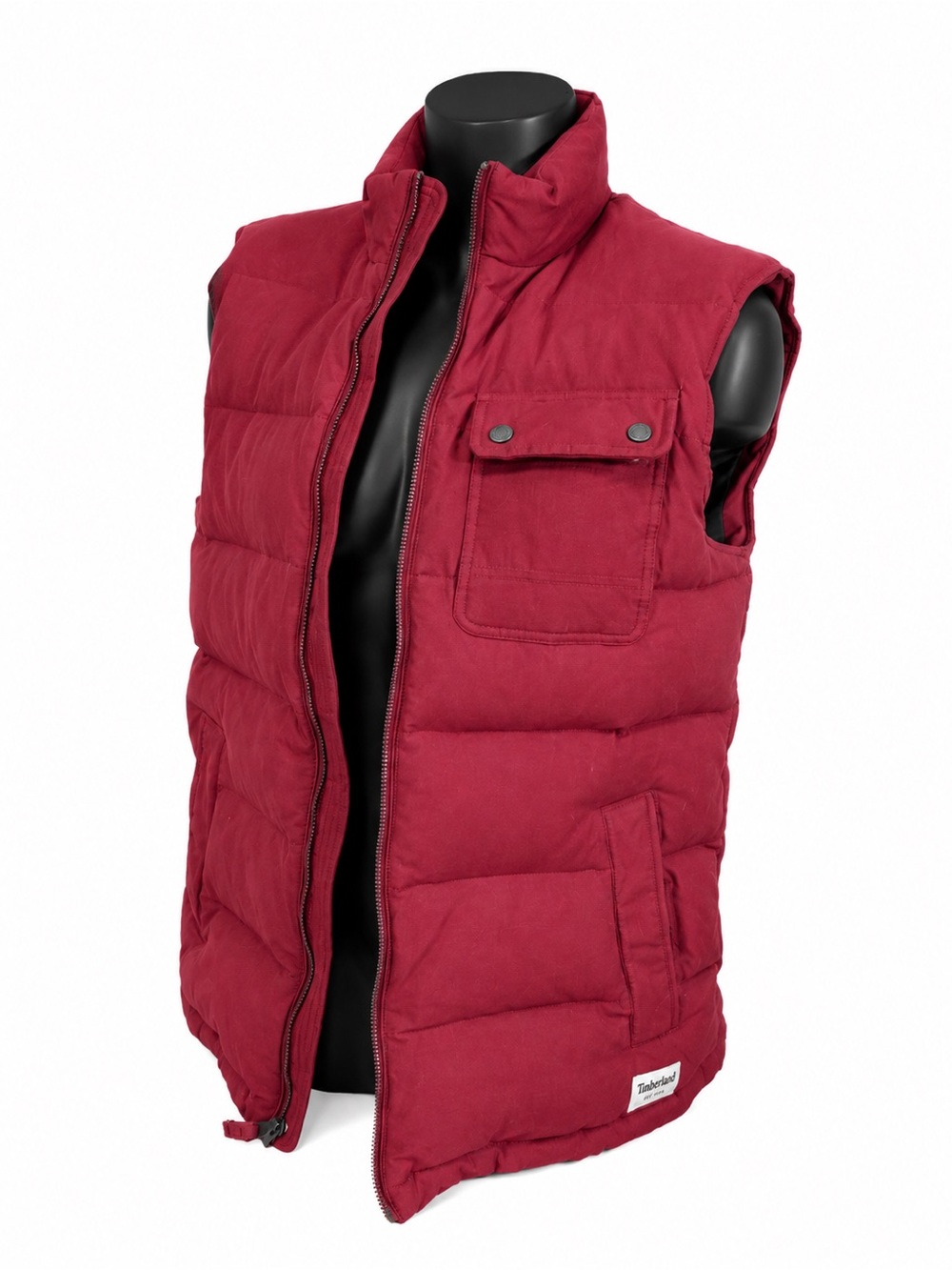 Timberland Red Quilted Puffer Vest